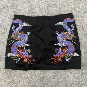 (CURRENT MOOD) DRAGON EMBROIDERED SKIRT